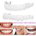 Flipped Warm False Teeth Veneers - 2 Pairs White Dentures for Men & Women | Provisional Cosmetic Teeth Set - Buy Online on GoSupps.com