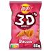 G n rique LAY'S 3D'S Bacon - 3D Crispy for Aperitif - 85g Bag of Smoked Bacon Savory Cookies - Ideal for Sharing - Pack of 4