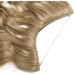 Silk-Co Adjustable Rubber Band Hair Extensions - 50cm Ash Blond Synthetic Invisible Cord Corrugated Extensions for Women - Buy Online on GoSupps.com