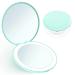 Giazee Magnifying Mirror Travel Makeup Mirror with Light Portable 1X/10X Magnifying Compact Mirror LED Pocket Mirror Hand Held Comapct Mirror for Handbag Purse (Green)