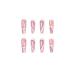 Justotry 24 Pieces Purple Swirl Press-On Nails | Wavy Coffin Art Nails for Women | Ballerina Fake Nails | Purple & White Design - Buy Online on GoSupps.com