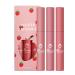 Reddhoon Strawberry Matte Lipstick Set Cute Lip Gloss Waterproof Long-lasting Non-Stick Cup Lipstick Not Easy to Fade Matte Lip Glaze Lipstick Set 3 Pcs Set C