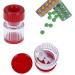 Pill Crusher Container - Portable Plastic Grinder for Tablets - Multifunction Cylindrical Design - Red - Buy Online on GoSupps.com