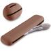 Qetlavee 2Stk portable cosmetic bag 1stk makeup brush holder silicone+1stk make-up sponge holder brush cosmetic bag makeup brush organizer for travel storage for makeup brush (brown)