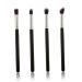 PLAFOPE 4pcs Set Eye Make-up Brush Kit Makeup Tool Eye Shadow Brushes Theive Cosmetics Lip Scruber Black
