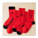 2022 Chinese New Year Red Socks Autumn Winter Embroidery Warm Men Women Sports Socks for Spring Festival Wedding 5 Pairs (Color : RED Size : 35-43) 35-43 Red