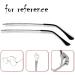 DeeboW Glasses Replacement Temples - Gray Vintage Metal Eyeglass Arms for Yewear Leg - 1 Pair - Buy Online on GoSupps.com