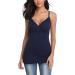 Joweechy Nursing Tank Top V Neckline - Maternity Clothes M Black/Navy (2pcs) - Buy Online on GoSupps.com