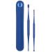 Ear Cleaning Tool Set Soft Two-Tips Ergonomic Ear Curette Kit Portable Ear Wax Discharging Supplies for Kids Adults 360 Degrees Thorough Ear Cleaning Wke-us Blue