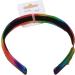 Ladies Girls Childrens Metallic Look Rainbow Colour 2.5cm Wide Hair Band Alice Band - Buy Online on GoSupps.com