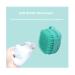 Soft Silicone Pet Dog Bath Brush with Shampoo Dispenser - Blue | Grooming and Cleaning Brush for Hair and Fur - Buy Online on GoSupps.com