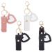 WADORN 3 Colors Lipstick Organizer Keychain with Heart Mirror Portable Lipstick Keychain Holder Snap-On Lip Balm Organizer Case Mini Travel Lipstick Cosmetics Holder for Women Ladies