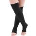 Douqifei Compression Socks for Men & Women - Toe-Free Zip Sports Calf Knee Socks for Varicose Vein Relief - Wide Calf Compression (S/M Black) - Buy Online on GoSupps.com