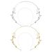 Lurrose 2 Pcs Halo Crown Mary Goddess Headbands Vintage Greek Goddess Headpiece Hair Hoops Wedding Cosplay Prom Bridal Hair Accessories for Women