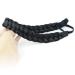 Bobiya 2 Strands Synthetic Hair Fold Headband - Classic Chunky Braids Elastic Toupet for Women & Girls (Black) - International Shipping Available - Buy Online on GoSupps.com