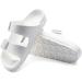 Buy Birkenstock Arizona-Birkibuc Unisex Sandals - White (Size 8-8.5 Narrow Women / 6-6.5 Narrow Men) - International Shipping Available - Buy Online on GoSupps.com