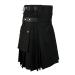 Scottish kilt scarlet darkness shoes fabric for you to wear Schottro Retro Rock medieval Scotland fold cocks highland rock checkered mini skirt streetwear checkered patchwork 3xl 02-black
