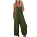 Womens Button Down Work Shirts Long Sleeve Bodysuits Basic V Neck Leotard Jumpsuits Rompers Black A05#army Green Small