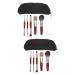 Beavorty 2 Sets makeup brush with bag makeup brush for makeup handle cosmetics brush eyeshadow blush brush loose products aluminum tube face