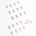 Justotry 24 Pieces Heart Coffin Press-On Nails | Pink French Valentine s Day Ballerina Fake Nails for Women - Buy Online on GoSupps.com