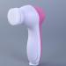 Smooth Skin 5 In 1 Facial Cleansing Brush Long Handle Bath Shower Brush With 5 Brush Heads Natural Easy Storage Daily Supplies Face Scrubber - Buy Online on GoSupps.com