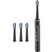 Electric Toothbrush for Adults - 4 Replacement Heads 3 Modes Rechargeable Smart Timer - Black - Buy Online on GoSupps.com