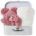 Baby Girl Gifts Newborn -Baby Shower Gifts Baby Winter Clothes & Newborn Winter Clothes Warm Winter Baby Gifts New Baby Gifts with Fleece Blanket Baby Winter Hat Baby Knitted Booties Baby Gloves Standard Rose