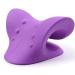 Neck and Shoulder Relaxation Pillow - Relieve Jaw Pain & Align Cervical Spine | Chiropractic Neck Stretcher - Purple - Buy Online on GoSupps.com