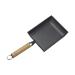 HOMSFOU 1Pc Square pan Heart Fried Pot Pancake Stove Poached Egg stovetop Griddle Pancake Cooking Pan Skillet pan for Steak Mini Pan Camping Frying pan Picnic Cookware Iron Non Stick Wok