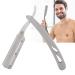 Men's Shaver Traditional Hairstyle Non-Slip Stainless Steel Razor Comfortable Effective Folding Design (2#)
