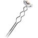 Hair stick hairpin Hair Stick for Buns 925 Sterling Silver U Shaped Twist Hair Forks for Women Elegant Lotus Flower Shair Pin French U Hair Chopsticks Hair Forks 2 Prongs Updo Chignon Pins - Buy Online on GoSupps.com