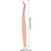 Buy Stainless Steel Eyelash Tweezers | Long Slanted Tweezers for False Eyelash Extension International Shipping Available - Buy Online on GoSupps.com