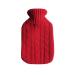 MAIES Hot Water Bottles 2000 ml Fleece Knitted Cover Hot Water Bottle Cover Hand Warmer Water Filled Bag Hot Water Bottle