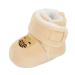 Matt Keely Baby Boys Girls Cartoon Anti Slip Soft Sole Thick Slipper Booties Infant Crib Shoes for Toddler Crawler Winter Boots with Plush Lining 6-12 Months Yellow