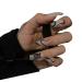 Press on Nails 3 Sets Personality Graffiti Press-on Nails Easy Removal Fake Nail Press-on Nails for Women Girls (Color : Black) (Color : Black) (Black)