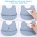 Vicloon Silicone Baby Bib | Waterproof Weaning Bib with Food Catcher Pocket | Adjustable Toddler Feeding Bib - Pink/Blue/Grey - Buy Online on GoSupps.com