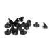 sourcing map 16pcs Aquarium Fish Tank Plastic Cup Suction Cup Black 20mm Dia de