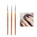 3 Piece Nail Art Brush Set - Beginner Marbling Tools for Smooth Operation | International Shipping - Buy Online on GoSupps.com