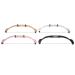 Eyebrow Line Shaping Ruler Foldable Eyebrow Bow Mapping Ruler Replaceable Cotton Thread 4 Sets for Makeup Learner for Salon