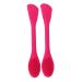 minkissy 2pcs Facial Cleansing Scrubber Manual Silicone Face Cleanser Silicone Facial Massager Silicone Facial Scrubber Facial Cleansing Brush Manual Face Scrubber Cleasing Milk Double Head