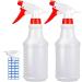 JohnBee Spray bottle - Empty spray bottles (16oz/2Pack) - Spray bottles for Cleaning Solutions / Plants / Bleach Spray / BBQ - With Adjustable Nozzle from Fine Mist to Stream - BPA Free Material