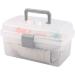 BangQiao Clear Gray White Plastic Storage Container Box with Handle and Latch Lock - Multipurpose Organizer - Buy Online on GoSupps.com