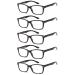 Suertree 5 Pack Reading Glasses Spring Hinge Visual Aid Eyewear Glasses Reading Aids for Women Men BM151 3.5x 3.5x Diopters 5pc Bm151