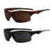Wrap Around Bifocal Sunglasses for Men and Women 2 Pairs Outdoor Sports Sun Reading Reader Glasses Black&tortoise 2.5 x