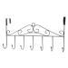 Alipis 7 Coat Hangers Hat Hanger Over Door Towel Bar Cloth Hanging Holder Over Door Hanger No Trace Hook medium Black
