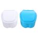 Milist false teeth storage box denture case dentures bath case dentures box holder soak container with sieve basket for travel cleaning dentures storage box
