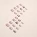 Justotry 24-Piece Glitter French Press-On Nails - Glossy Milky & Pink Angular Square Artificial Nails for Stunning Nail Art | International Shipping - Buy Online on GoSupps.com