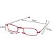 Cokobin Foldable Reading Glasses +3.5 - Stainless Steel Anti-Blue Light Aid with Hard Shell Case for Women & Men - Red - Buy Online on GoSupps.com