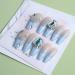 24Pcs/Set Press On Nails Summer Ice Through Blue French Freshing Blue Diamond Long False Nails Acrylic Fake Nails Full Cover Nails Tips Artificial Finger Manicure Press on nails for Women and Girls - Buy Online on GoSupps.com