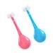 Gleavi 2st Tumbler toothbrush whole mouth toothbrush silicone Schallt toothbrush baby soft toothbrush manual training tooth u- toothbrush type toothweed